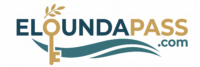 Elounda Pass logo featuring a golden key and Mediterranean waves, the digital guide to Elounda, Crete